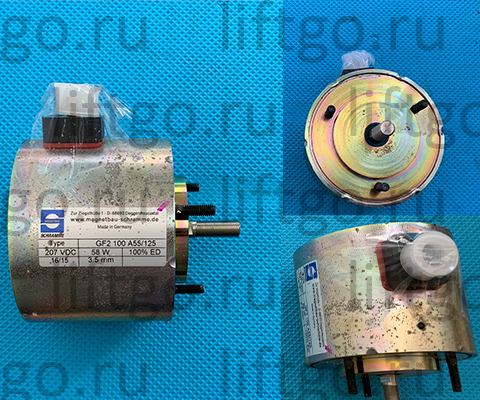 Тормоз электромагнитный Kone GF2 100 A55/125 207 VDC 58W, Электромагнитная катушка тормоза