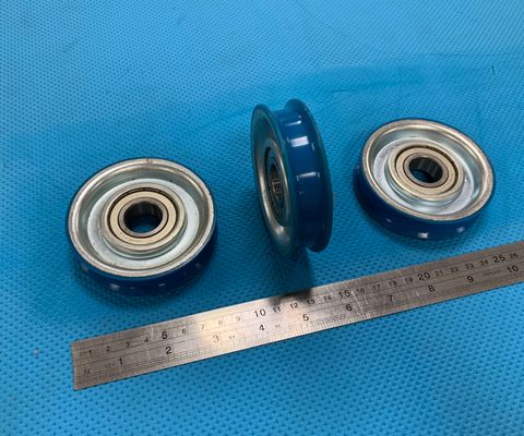 Ролик OTIS 85х20-6204Z (синий, d20мм) // Ролик подвеса дверей кабины/шахты Otis EUROPA D=85, d=20, h=20,5